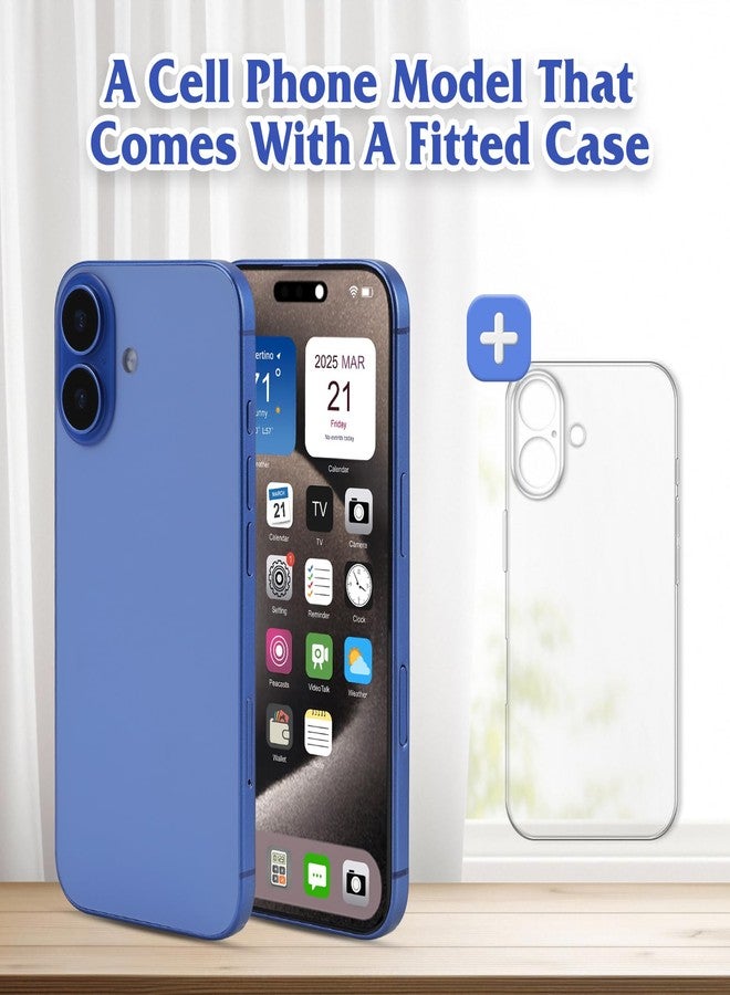 FufoneUS Dummy Fake Phone Model, Looks Like The Real Phone Compatible with Phone 16, for Cell Phone Store Display or Send a Toy Phone 16 for Kids (Blue Rainbow Front) - Image 2